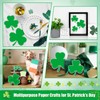 MoDooris 120 Pcs St. Patrick’s Day Shamrock Cutouts 3 Sizes