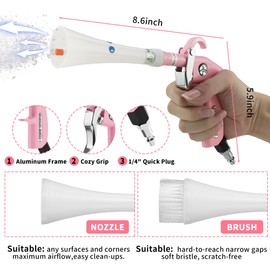 XIAOFENG Tornado Dry Cleaning Gun Detailing Interior Dryer Air Blow Gun Car Detailing Kit High Pressure Car Drying Blower Gun for Car Quickly Blasts Dirt and Dust from Surface