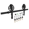 CCJH 12ft Heavy Duty Sturdy Sliding Barn Door Hardware Kit