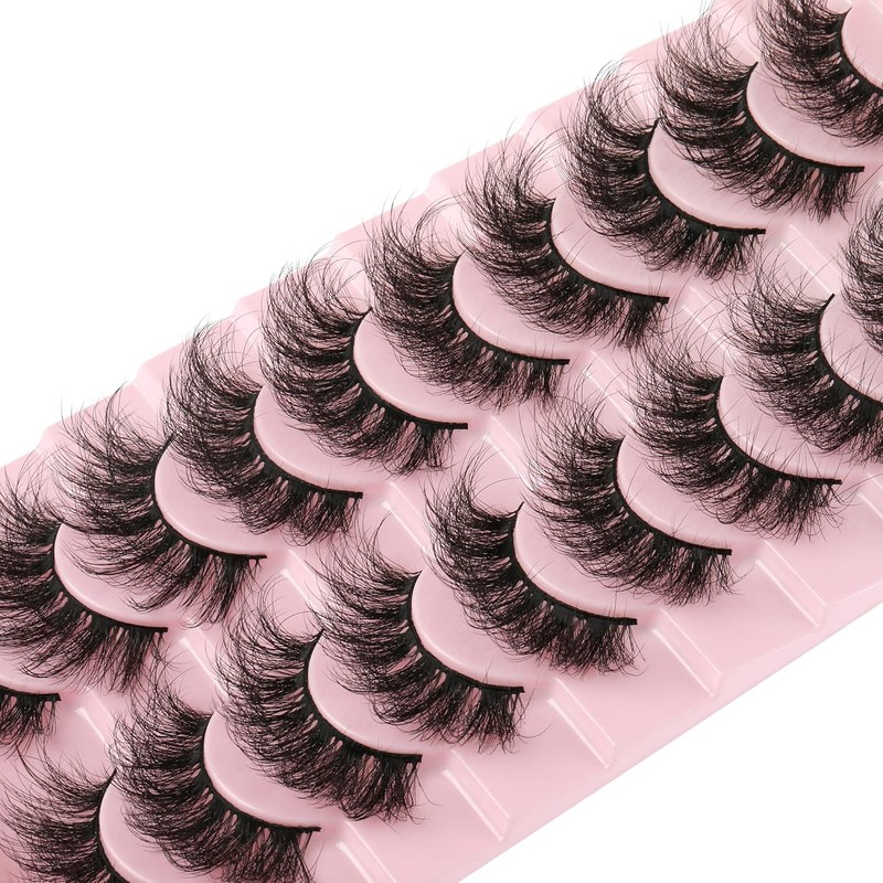 FANXITON Mink Lashes 19 MM Curly Natural Look 3D Eyelashes
