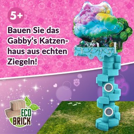 Brick Trick 61959 Gabby's Dollhouse Gabi Trefl Fairy Tail Garden Building, House of the Fairy, Eco Bricks, Reusable, Creative Set for Children from 5 Years, Multicoloured, S