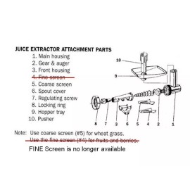 Miracle Exclusives Replacement Auger for  Miracle MJ550 Plastic Wheatgrass Juicer