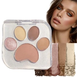 Pink & Brown Matte Shimmer Make Up Pallet,5colours Brown Nude Eyeshadow Palette for Women,Highly Pigmented Eye Shadows Palette,Glod Brown Eyeshadow Palette,Waterproof Shimmer Matte Eyeshadow(02)