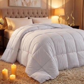 Utopia Bedding Comforter Duvet Insert, Quilted Comforter with Corner Tabs, Box Stitched Down Alternative Comforters Twin Size (White)