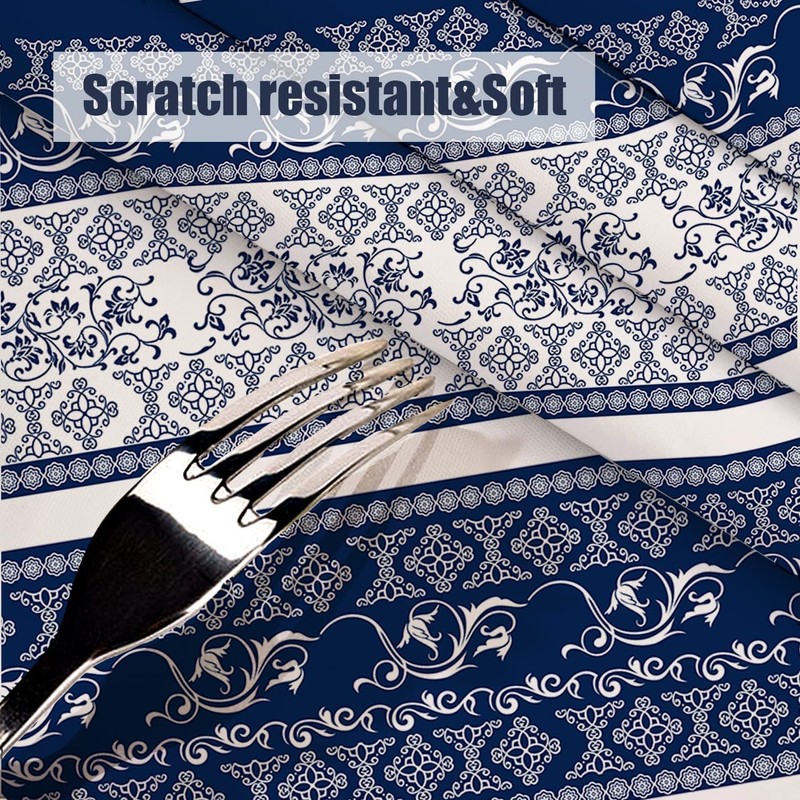 Virtumob Bohemian Oval Tablecloth 60x84inch,Tablecloth Farmhouse Water Proof Polyester Table