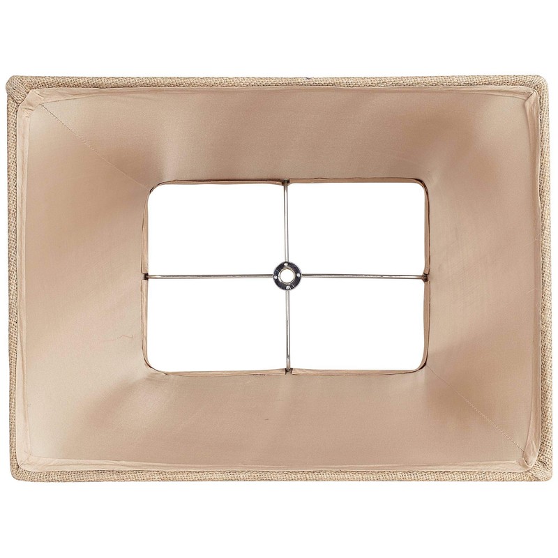 Natural Burlap Large Rectangle Lamp Shade 10" Wide x 7"