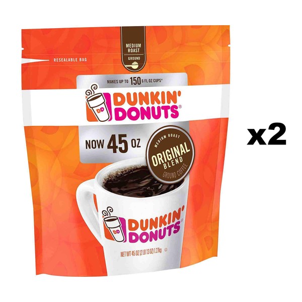Dunkin' Donuts Ground Coffee, Original Blend Medium Roast, 90 Ounce