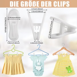 50 Stück Hosen-Kleiderbügel-Clips