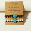 hadico Sea Turtle Bracelet For Women Men Natural Stone Bead