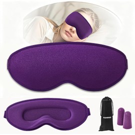 Sleep Mask Travel Case, Compact Lightweight Accessory for Travel and Daily Use - Sleep Mask Side Sleeper Blackout