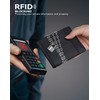 swallowmall Mens Wallet RFID Genuine Leather Slim Bifold Wallets for