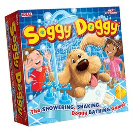 IDEAL | Soggy Doggy: The showering, shaking, doggy bathing game | Kids Games | For 2-4 Players | Ages 4+