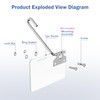 SCOTTCHEN Tempered Glass Bench Grinder Replacement Eye Shield, 4”x 6”,Bench