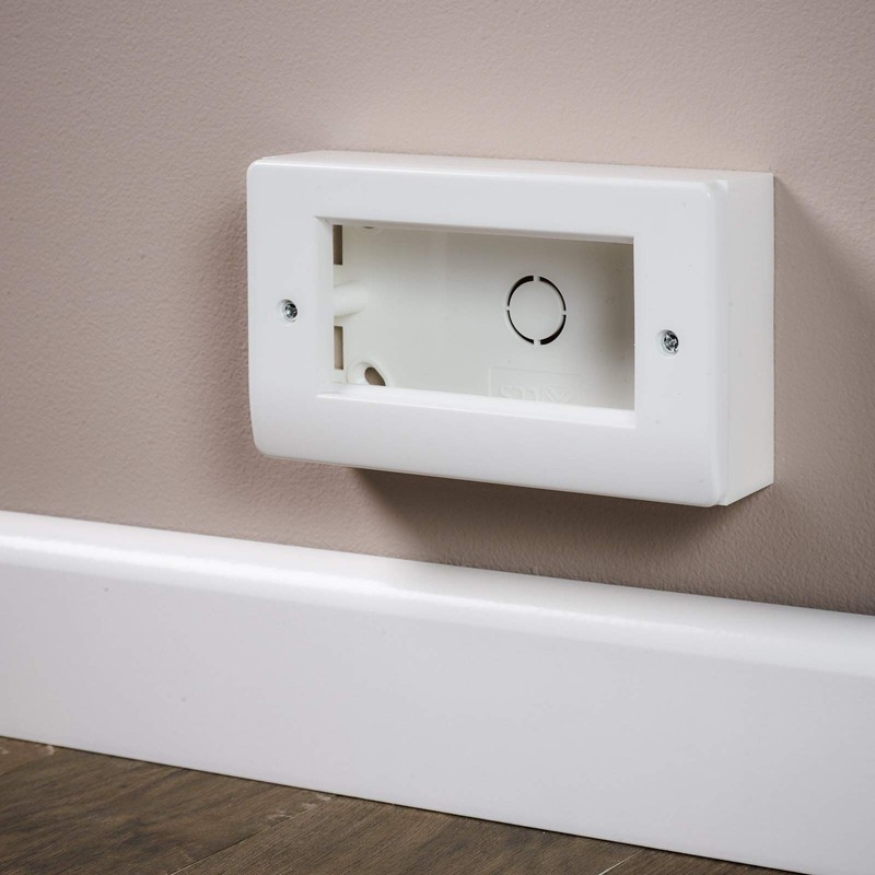 Computer Spares 4 Module Double Gang Face Plate for Euro