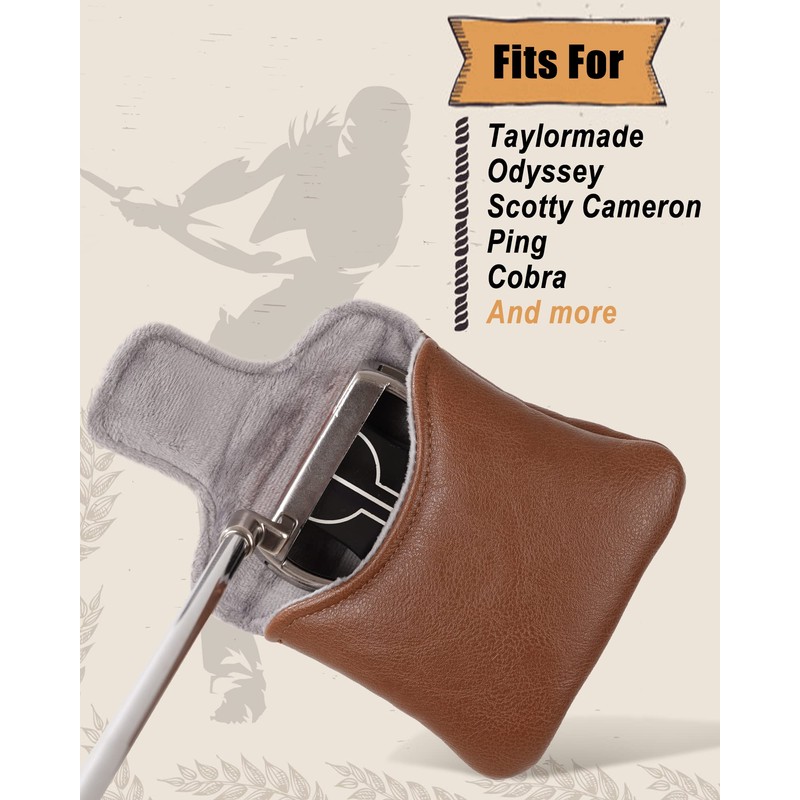 Big Teeth Square Mallet Putter Cover Magnetic