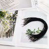 Elastic String Metal Ends, 50PCS Elastic-Cord with Metal Ends, Black
