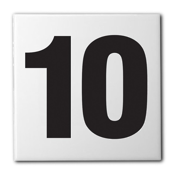 Ceramic Swimming Pool Waterline Depth Marker " 10" Smooth Finish,