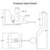 Garden Gate Latch for Wooden Gates - Galvanised Silver Door