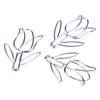 50Pcs Tulip Paper Clips Cute Purple Tulip Design Durable Metal