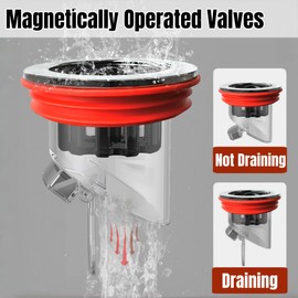 COLDDD 2Pcs Odor Proof Floor Drain, Floor Drain backflow Preventer, Shower Plug, Magnetic One-Way Drain Valve, Prevent Odor Dispersion in Bathrooms, and Kitchens (1.5''-2.0'' Caliber)