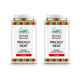 SNAKE BRAND Prickly Heat Cooling Body Powder 140g (Classic, Pack of 2)