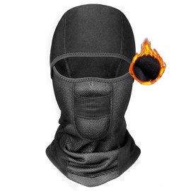 MOAZIFI Autumn Winter for Outdoor Sports, Balaclava, Balaclava, for Cycling, Snowboarding, Motorcycling, Driving, Windproof, Warm Face Cap, One Size Men / Women, black