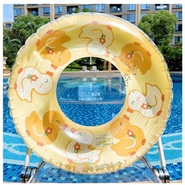 Stylish Tube Kids' Thick Unisex Swimming Ring Life Buoy Free Size / Yellow Duck No. 70-23Cm 20ea