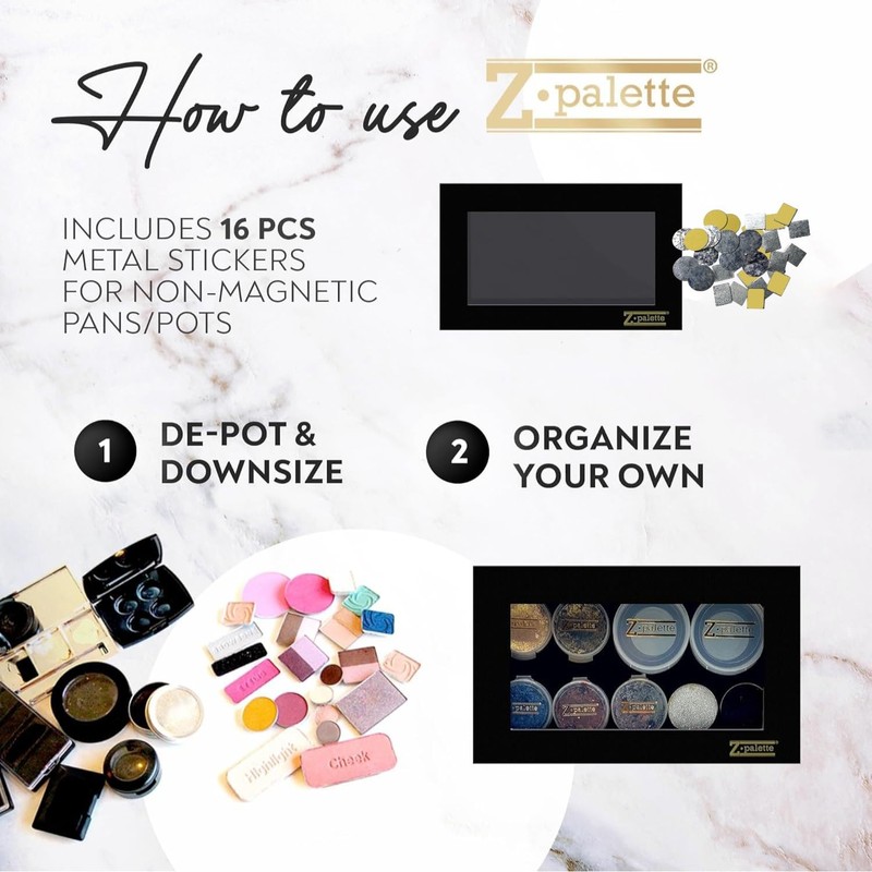 Deep Medium Z Palette Magnetic Makeup Palette, Empty Magnetic Palette,