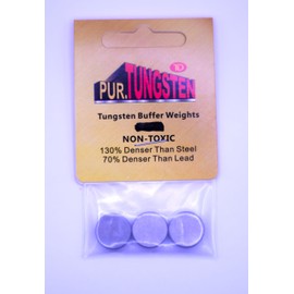 Tungsten Weights (3 Pack 0.5oz Each Total 1.5 oz) for Pinewood Cars, Buffer & MINI Custom Weights Inbetween H H2 H3 (0.547″ Diameter, 0.2″ Length) Customize buffers & Racers 1/3 Length & Weight