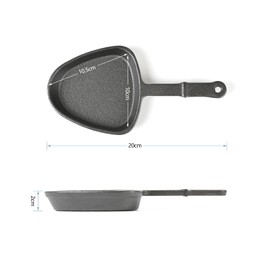 HAWOK Pre-seasoned Triangle Shape Mini Raclette Grill Pans, Barbecue Cheese Melt Pans, Mini Grill Cheese Pans, Raclette Dishes(8 pcs)