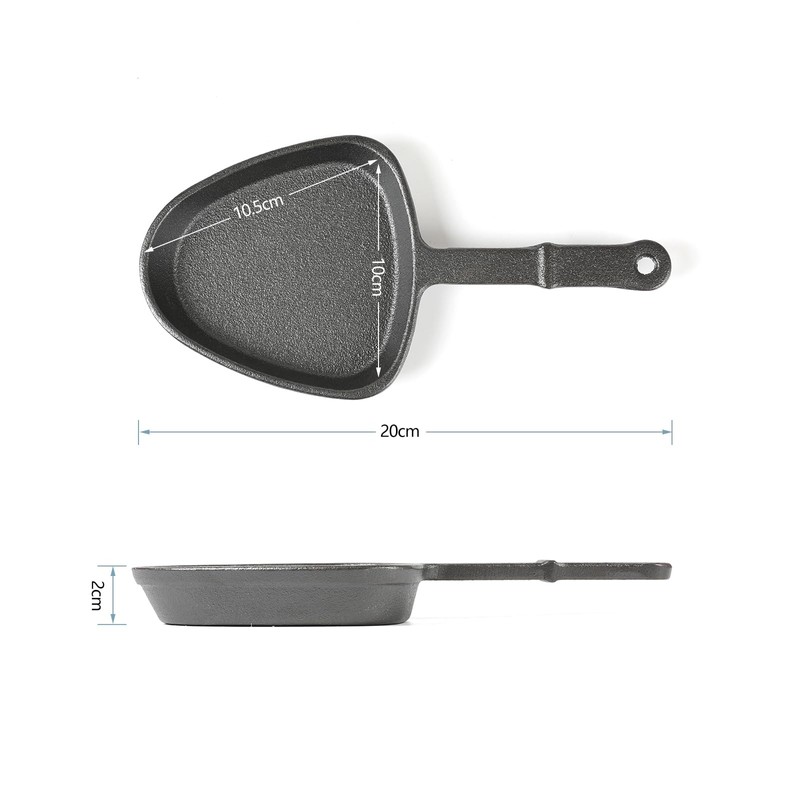 HAWOK Pre-seasoned Triangle Shape Mini Raclette Grill Pans, Barbecue Cheese