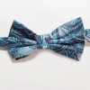 Unbranded NEW Turquoise Paisley Jacquard Adjustable Pre-Tied Bow Tie