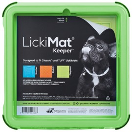LICKIMAT Keeper Lick Mat Holder for Indoor Use, Colour: Green