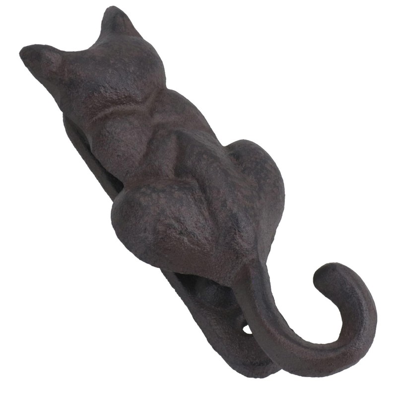 Cat Door Knocker Bell Ringer Cast Iron Garden Shed House