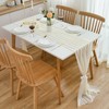 CHUQING Table Runner Beige Chiffon Table Runner Wedding Table Decoration