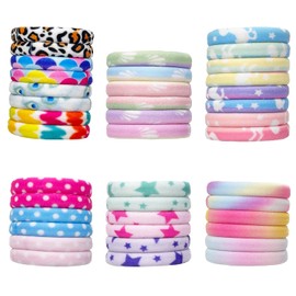 40 PCS Elastic Hair Bands, Multicolor Hair Bobbles No Damage Hair Ties Soft Seamless Ponytail Holders Hair Accessories for Women Girls All Hair Styles (Multicolor)