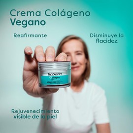 Babaria - Crema Hidratante Facial con Colágeno Vegano Antiarrugas y Reafirmante Iluminador FacialHidrata y Reduce la Flacidez Hidratación Intensa y Textura Ligera Fórmula Vegana 30 ml