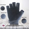 SJI Cycling & Gym Half Finger Leather Gloves, for Lifting,