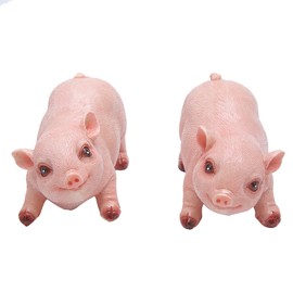 2pcs Landscape Lawn Garden Courtyard Resin High Simulation Piglet Decoration Animal Pig Ornament