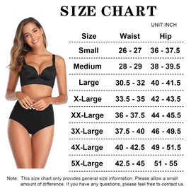 QOVOQ Women's High Waist Cotton Underwear Stretch Briefs Soft Comfy Ladies Panties MultiPack Black