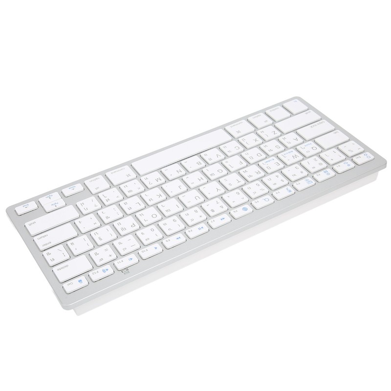 Wireless Keyboard English Thai Bilingual Portable Stylish Ultra Thin Silver