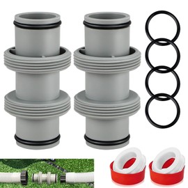 FUFRE Pack of 2 Pool Hose Connectors 38 mm, 2-Way Pool Hose 38 mm Connector, 38 mm Pool Hose Adapter for Intex Bestway Coleman, Pool Connection Set 38 mm for Pool Hoses, Hose Connector 38 mm