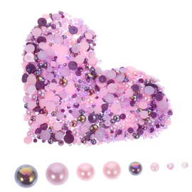 Outanaya Flatback Nail Charms Kit Abs Rhinestones Pearl Beads for DIY Nail Art Decorations Mix for Elegant Manicure