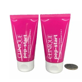 Clinique Pep Exfoliating Cleanser Start 2 In 1 Travel Size 1 oz X Lot of 2