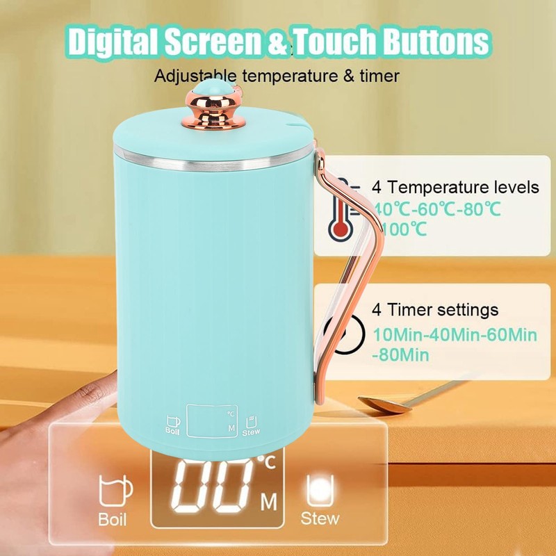 Electric Kettle Stew Cup Multifunctional Fast Heating Intelligent Control Portable