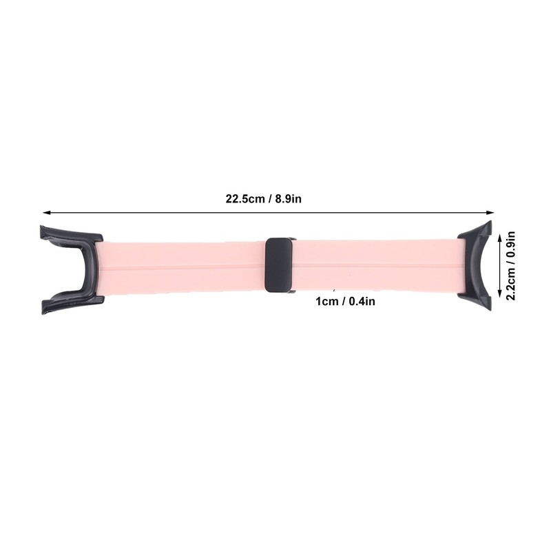 Silicone Watch Strap Waterproof Magnetic Folding Buckle Replacement Watchband for