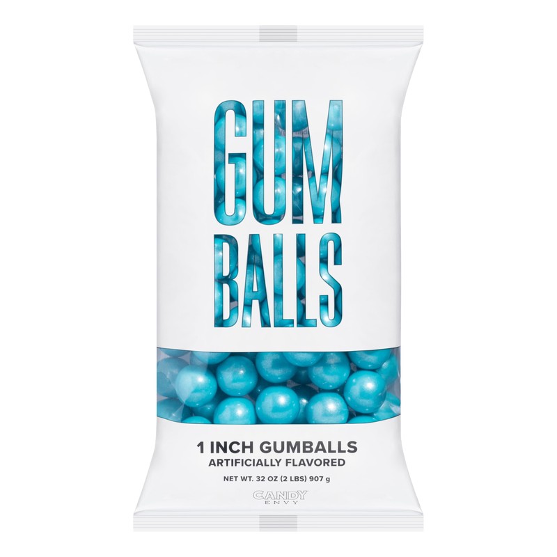 Candy Envy - Shimmer Light Blue Gumballs - 1 Inch