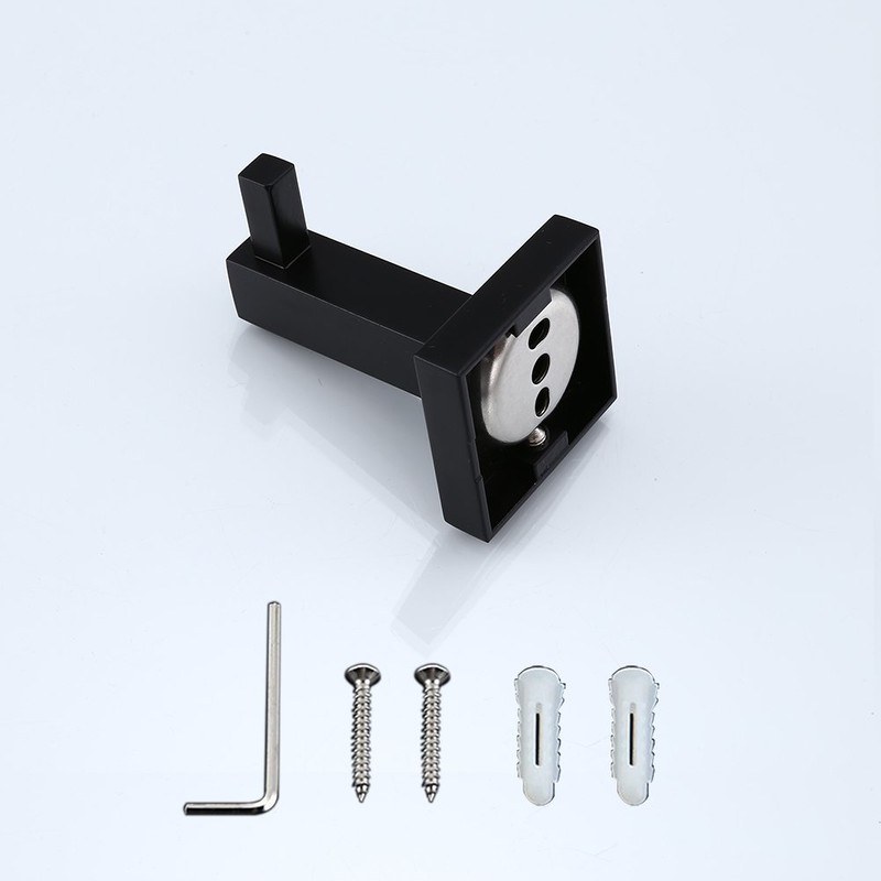 LJLink Wall Hooks Black Hooks Kitchen Towel Hooks for Towel,