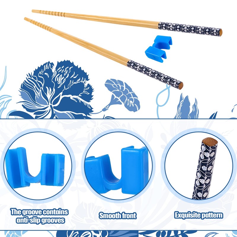 5 Pairs Reusable Chopstick Helpers Non Slippery Training Chopsticks for