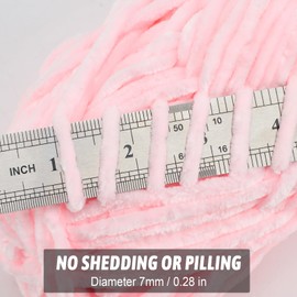 Velvet Yarn for Crocheting Pink Chenille Yarn Super Bulky Baby Blanket Yarn Amigurumi Yarn